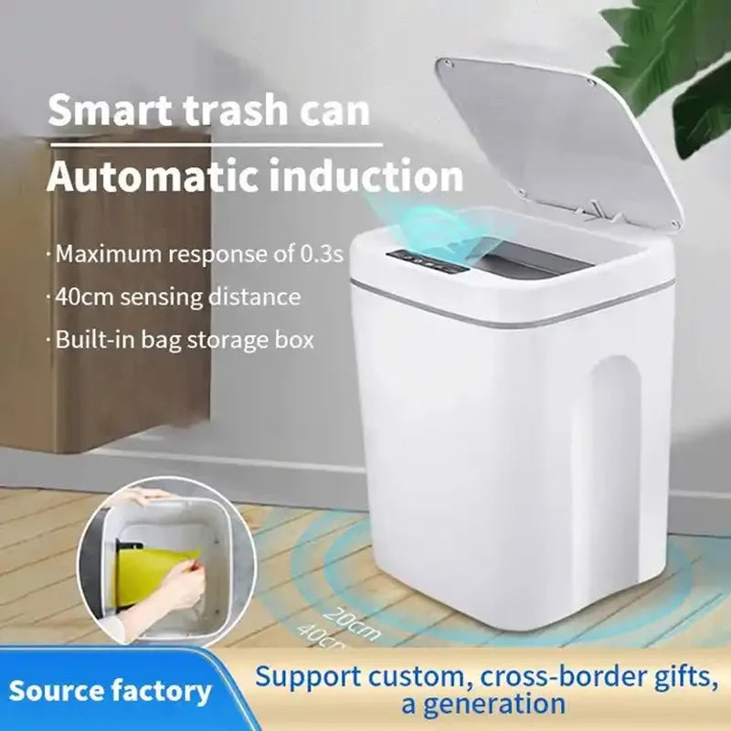 Premium Automatic Trash Can 16L – No-Touch Design