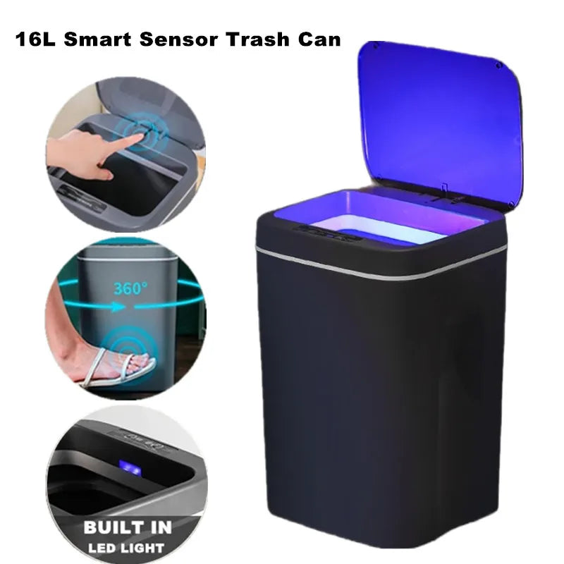 Premium Automatic Trash Can 16L – No-Touch Design